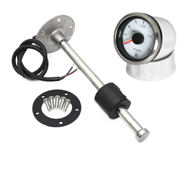 A 52MM Water/Fuel Level Gauge With 150MM 200MM 250MM 300MM 400MM Fuel Level Sensor 0-190ohm Oil Liquid Tank Fuel Level Indicator ,Suits Most Tanks
