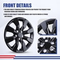 thumbnail image 2 of Wheel Rims Covers 16 inch 4 Pieces ,for 2014-2016 TOYOTA COROLLA Compatible with Steel Wheels and Snap on Installation Hubcaps ABS+PC Material (Black Lacquer), 2 of 7
