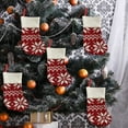 thumbnail image 3 of HBBKVI Knitted Christmas Stockings Wool Snowflake Mini Christmas Socks Christmas Tree Ornaments Bag, 3 of 8