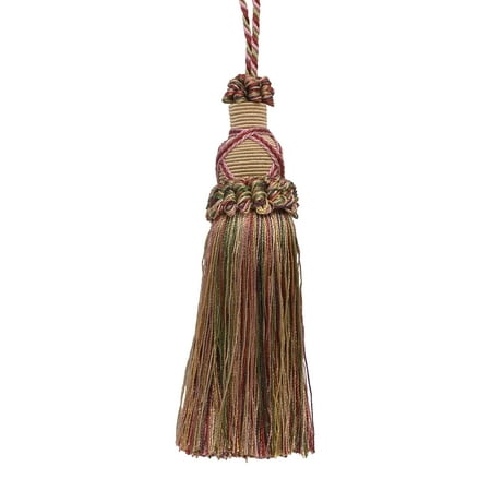 Lighting Modern Berries - Decorative 5.5 Inch Key Tassel, Light Champagne Gold, Cherry Red and Light Olive Green Imperial II Collection Style# KTIC Color: BERRY PATCH - 4260