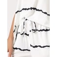 thumbnail image 4 of DARING DIVA Women's 2-Piece Round Neck Sleeveless Shirt Shorts Pajama Set XS White, 4 of 6