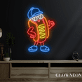 thumbnail image 3 of Glowneon Hot Dog Man Neon Sign, Hot Dog Led Sign, Hot Dog Store Decor, 3 of 5