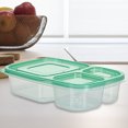 thumbnail image 2 of Caja Bento Reutilizable Bsvklp Contenedor Frutas 3 Compartimentos Verde, 2 of 7