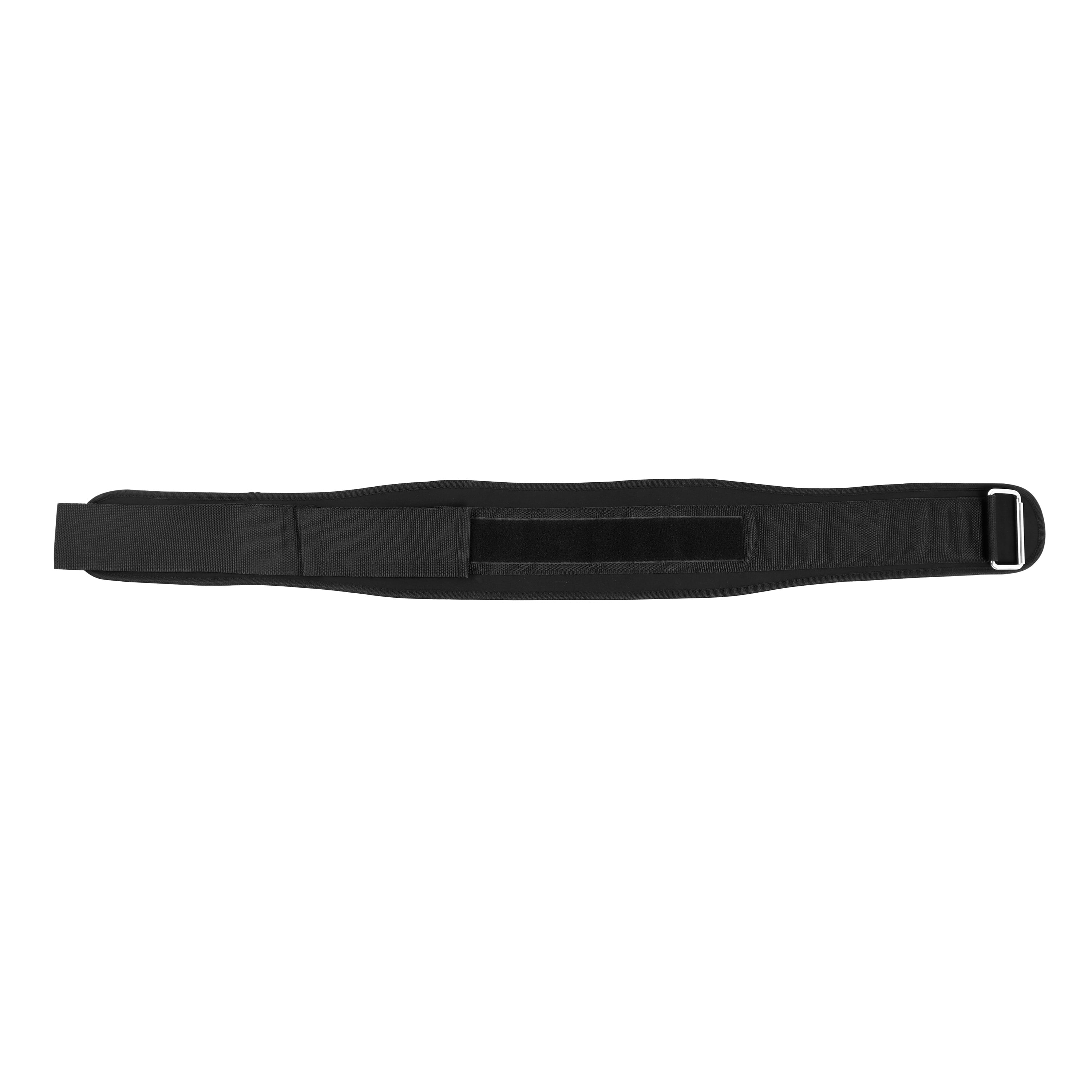 Athletic Works Weight Lifting Belt L/XL Black Durable Nylon Back Support Adjustable Great For Weightlifters, Wrestlers.