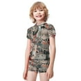 thumbnail image 2 of Himiko Toga Boys Rash Guard Set 2 Piece Swimsuits Short Sleeve Bathing Suits with Trunks, 2 of 7