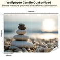 thumbnail image 3 of Peel and Stick Wallpaper Waterproof Balanced stones pebble beach sunset Wall Mural Decor Self Adhesive and Removable 100in x 144in, 3 of 8