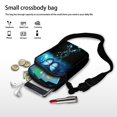 thumbnail image 7 of HELLHERO Butterfly with Zipper Adjustable Strap Double Layer 4.33x1.97x7.09 Adjustable Crossbody Bag Polyester Underarm Shoulder Bag for Adults, 7 of 7