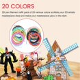 thumbnail image 4 of 3D Printing Pen PCL Filament Refills 1.75mm, Pack of 20 Random Color, Low Melting Temp of 70℃, Gifts, 4 of 5