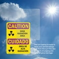 thumbnail image 6 of (2 Pack) High Radiation Area Bilingual OSHA Caution Radiation Sign, 6 of 7
