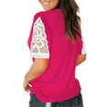 thumbnail image 3 of Womens Summer Tops, Women's Summer Tunic Tops V Neck Short Sleeve Shirts Lace Solid Casual Summer T-Shirt Blouses, 3 of 4