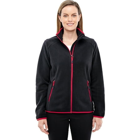 Ash City 78811 Ladies Polartec Fleece Jacket -Blk/ Oly Red -XS