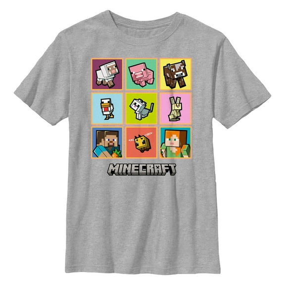 Boy's Minecraft Pets Portraits Graphic T-Shirt