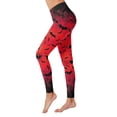 thumbnail image 1 of GPOECD Leggings Collants à Imprimé d'Halloween pour Femmes, Contrôle, Yoga, Sport, Leggings pour Femmes, Taille Haute, Rouge-E,S, 1 of 4