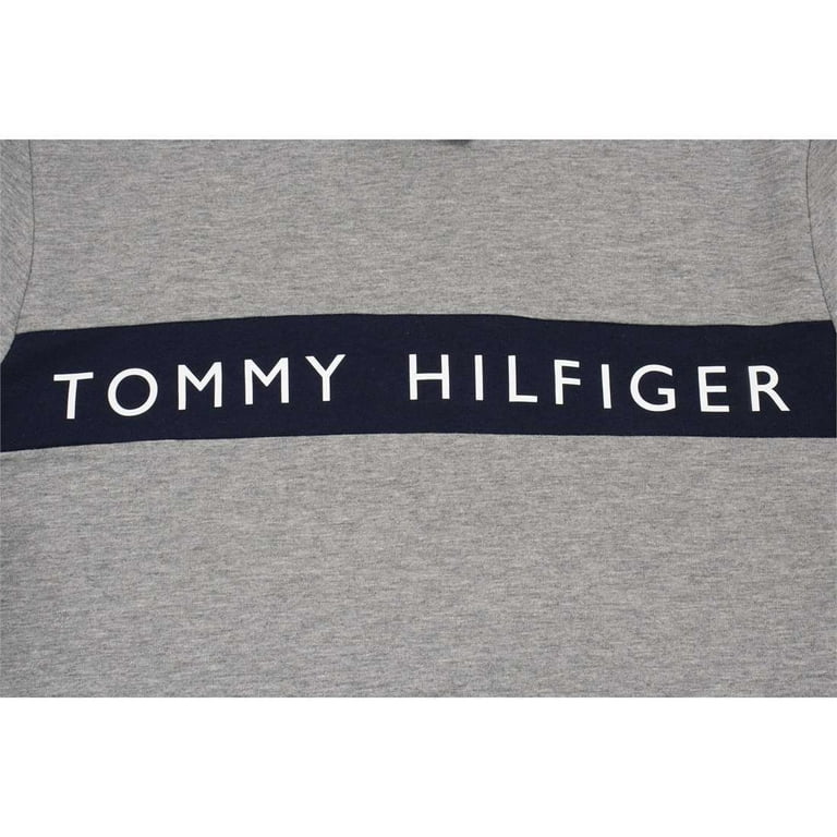 Tommy Men\'s Grey - Signature Modern Hilfiger Heather,L Essentials US Hoodie,
