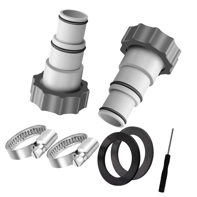 Adaptador de bomba de filtro de piscina,Adaptador de bomba de filtro de piscina Compatibilidad versátil,Accesorios de adaptador de conversión de manguera resistentes,Abrazadera de 1,25