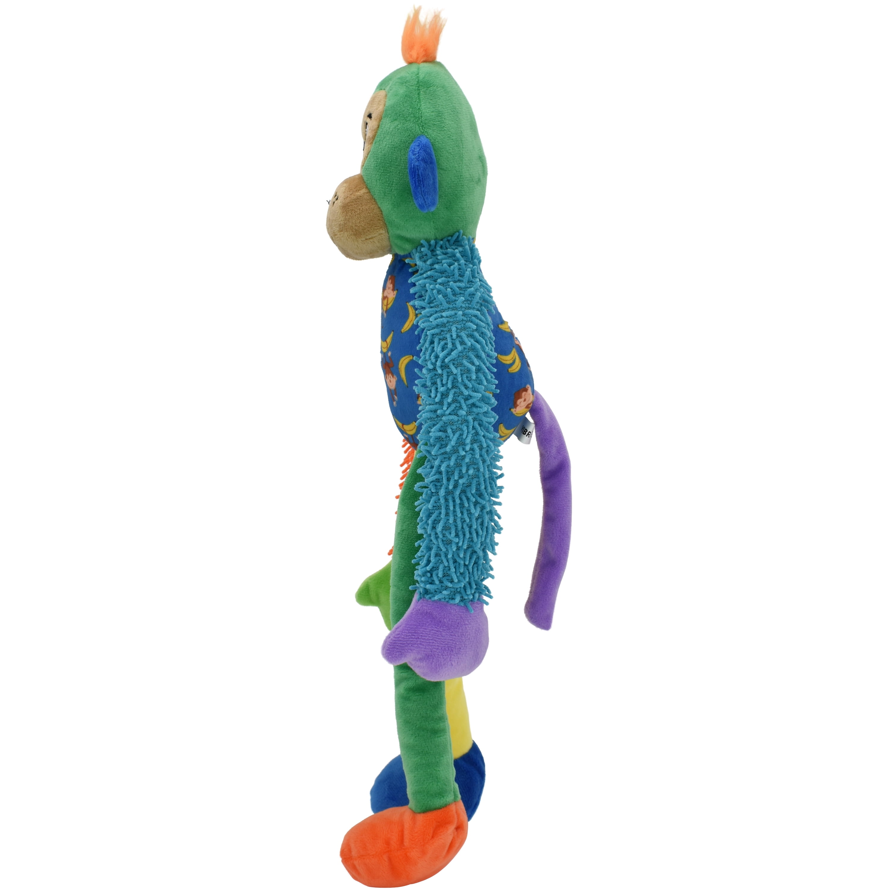 Vibrant Life Multicrew Monkey Plush Dog Toy, Six Squeakers, 18"