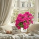 thumbnail image 5 of Ramo de Claveles Artificiales para El Día de La Madre | Arreglo Floral Grande de Seda de 24 Cabezas | Rosa Intenso, Rosa, Amarillo, Naranja, Blanco | Decoración para El Hogar, Sala de Estar y Comedor, 5 of 6