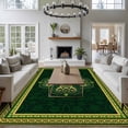 thumbnail image 3 of 5'x7' Area Rugs for Living Room Bedroom, Saint Patrick's Day Washable Rug Carpet Runner Indoor Outdoor, Boho Green Golden Leaves Ethnic Motifs Non Slip Floor Mats Area Rug for Kitchen, Nursery, 3 of 8