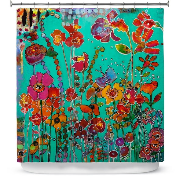 Shower Curtains 70" x 93" from DiaNoche Designs by Kim Ellery - Bubbly