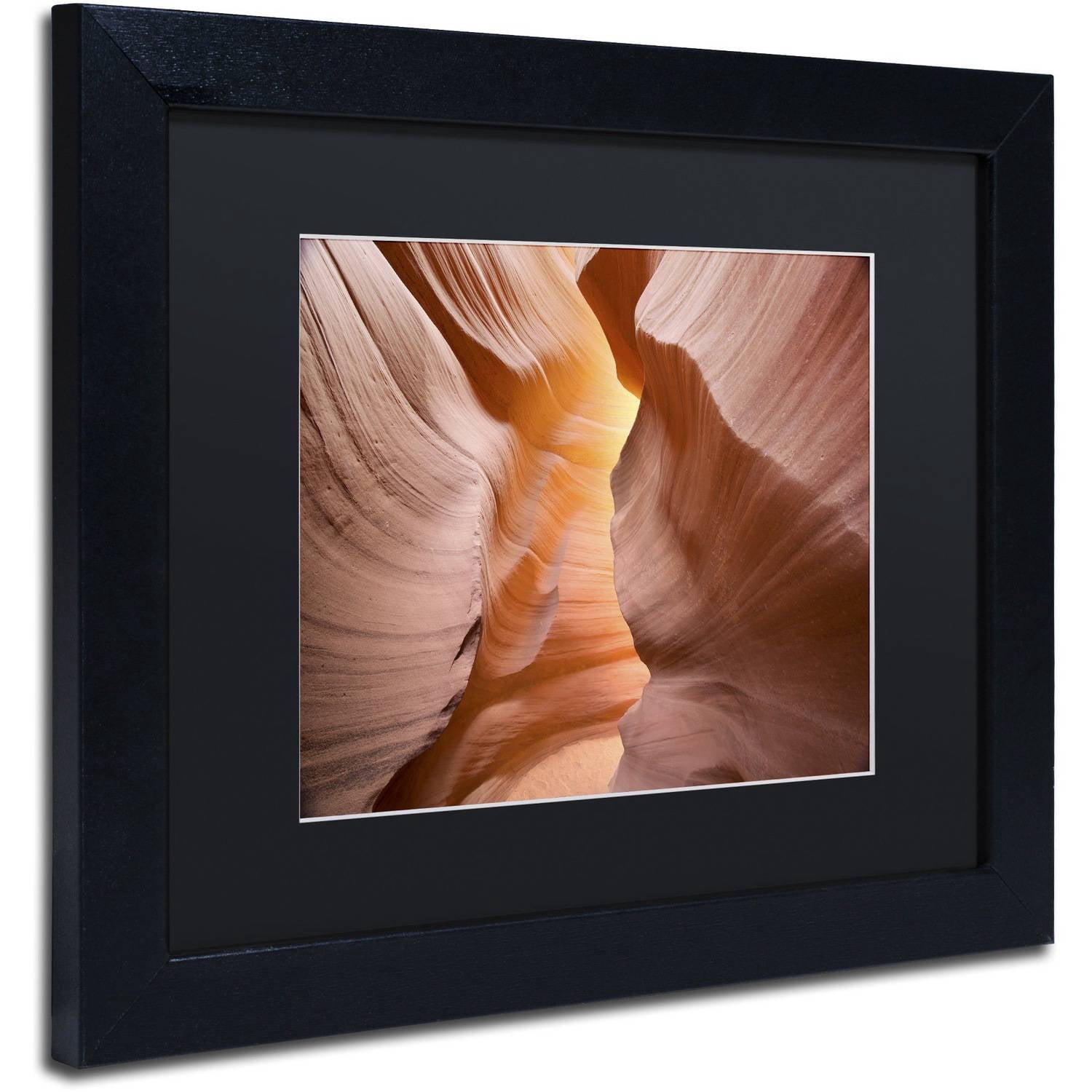 Trademark Fine Art "Welcome III" Canvas Art by Moises Levy Black Matte, Black Frame