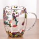 thumbnail image 2 of 2PCS Fillings Dry Flowers Double Wall Glass Cup with Handle Heat Resistant Hot Cold Beverage Tea Coffee Insulated Mug, 2 of 5