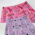 thumbnail image 6 of DDSOL Toddler Girls Pajamas Dinosaur Graphic Short Sleeves Cotton Sleepwear Sets 4-Piece Purple Pink 4T, 6 of 6