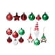 thumbnail image 1 of 32 piezas de adornos navideños, bolas navideñas, manualidades para decorar el árbol de Navidad. rojo verde, 1 of 8