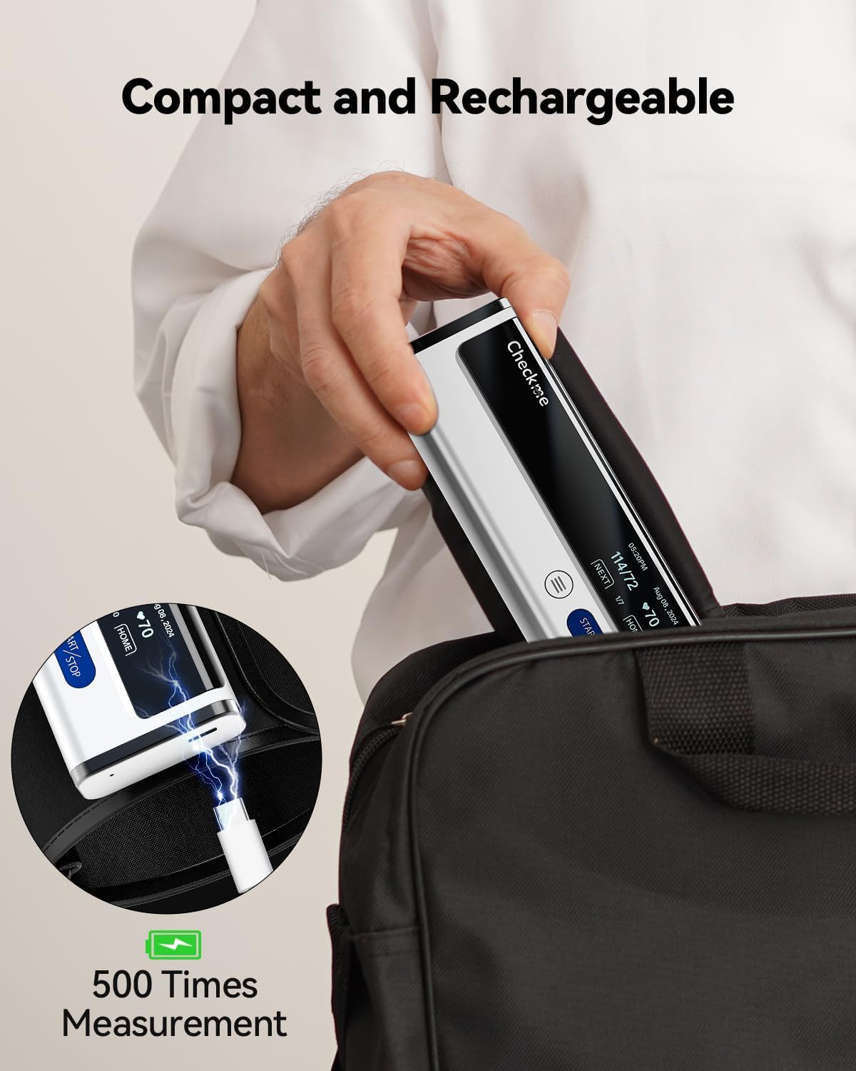 Open Box Checkme Armfit Smart Blood Pressure Monitor, Wireless Upper Arm Cuff Bluetooth BP Machine
