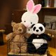 thumbnail image 5 of Almohada de peluche suave de 30-50CM para regalo de cumpleaños y Navidad, oso Panda, conejo, Animal esponjoso, 5 of 5