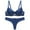 Blue, variant on Bra and Panty Sets for Women - Seamless Bralettes Lace Lingerie Sexy Comfortable Sports V Neck Bra Thongs