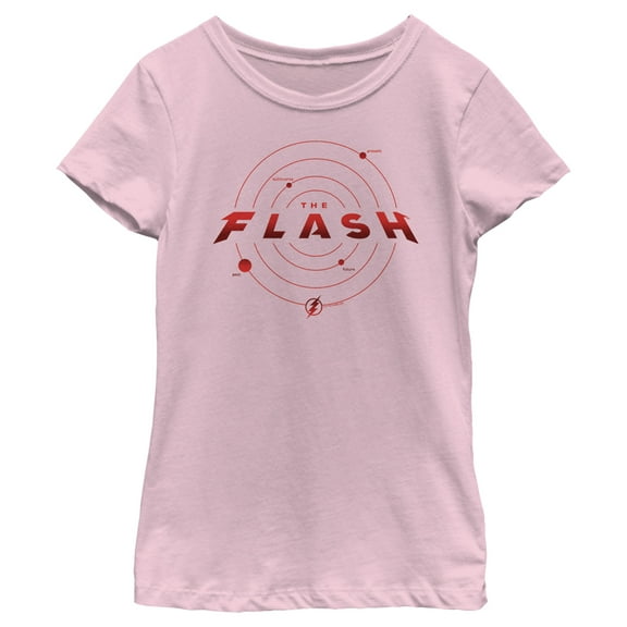 Girl's The Flash Multiverse Logo  Graphic Tee Light Pink Medium