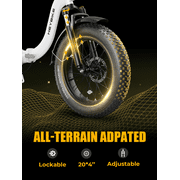 Heybike Ranger 2.0 Electric Bike for Adults, 1400W Peak Motor Foldable Ebike with 600Wh Removable Battery, 20 Fat Tire All-Terrain Electric Bicycle with Front Suspension, UL 2849