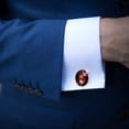 thumbnail image 4 of Ladybird Elegant Stainless Steel Mens Cufflinks for Formal Attire, Made of Silver Jewelry, Ideal Shirt Clip Accessory, 4 of 6