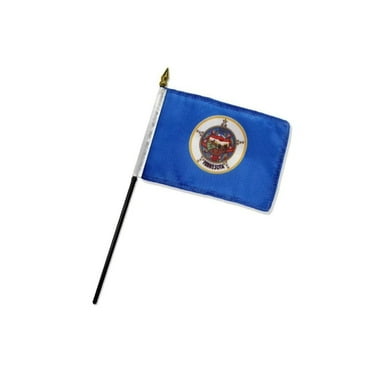 Minnesota (1957) 4x6in Stick Flag