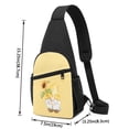 thumbnail image 4 of Disketp Sling Backpack,Multipurpose Crossbody Shoulder Bag Travel Hiking Daypack-Sunflower Gnomes5, 4 of 6