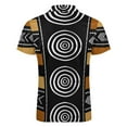 thumbnail image 5 of African Mud Cloth Artistry Art Men Zipper T-shirt Summer Casual Short Sleeve T-shirt Top, 5 of 7