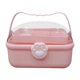 thumbnail image 4 of Caja de almacenamiento de accesorios para el cabello Caja de almacenamiento de joyas Soporte portátil para moños con asa Rosa, 4 of 9