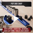 thumbnail image 5 of Precision Defined Support de Douille en Aluminium 3 Pcs Bleu, Clips Robustes 1/4 Pouce x 16, Clips 3/8 Pouce x 16, Clips 1/2 Pouce x 14 Rotation 360, 5 of 5