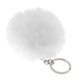 thumbnail image 4 of de Piel de Artificial, Anillode Llave Colgante para Mujer Chica Accesorios de Teléfono Coche Bolsos Blanco Salvador Llavero bola de piel, 4 of 6