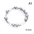 thumbnail image 1 of Sterling Silver Rotatable Beaded Finger Ring For Anti-Stress Anxiety Relied Ring, 1 of 6