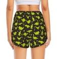 thumbnail image 4 of Vsdgher Cute Dinosaurs (2) Print Women's Running Double Layer Shorts High Waisted with Pockets Elastic Yoga Workout Athletic Gym Sports, 4 of 8