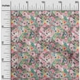 thumbnail image 2 of oneOone Polyester Spandex Fuschia Pink Fabric Florals Sewing Material Print Fabric By The Yard 56 Inch Wide, 2 of 4
