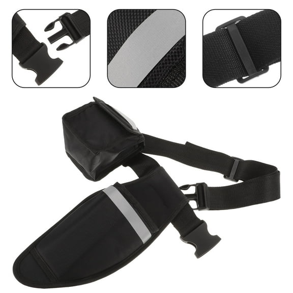 HONMEET Utility Pouch Gardening Belt Black Cloth Tool Organizer Waist Bag for Outdoor Gardening and