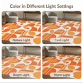 thumbnail image 7 of ODIKA 3'x5' Orange Cream Beige Geometric Mid-Century Washable Area Rug Retro Shapes with Bold 70s Aesthetic Non-Slip, Flatweave, Easy Care for Hallway, Laundry Room, 7 of 7
