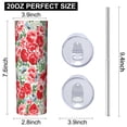 thumbnail image 3 of Flower Floral Print Pattern Insulated Lunch Bag for Women and Men, Large Portable Soft Cooler Tote, Thermal Food Storage Bag with Pearl Cotton, 8.66L, 8.75"x5.75"x9.5", 3 of 6