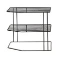 thumbnail image 2 of Corner Cabinet Organizer Corner Stackable Organizer Shelf Corner Dish Shelf  Black, 2 of 6