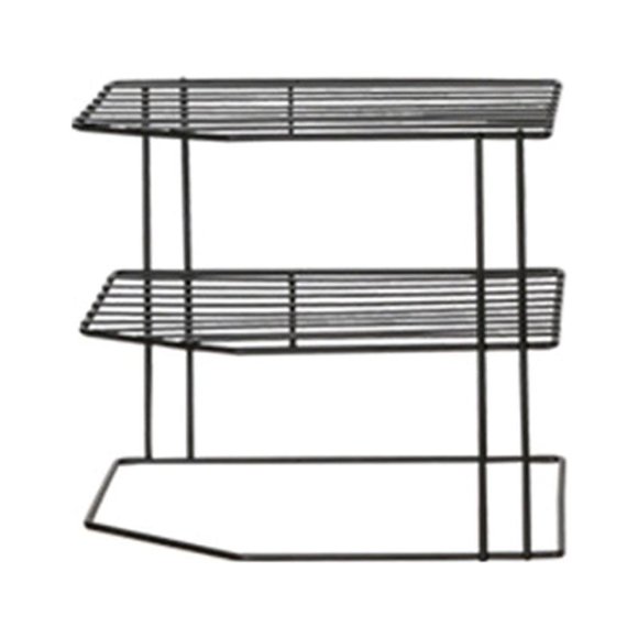 Corner Cabinet Organizer Corner Stackable Organizer Shelf Corner Dish Shelf Black