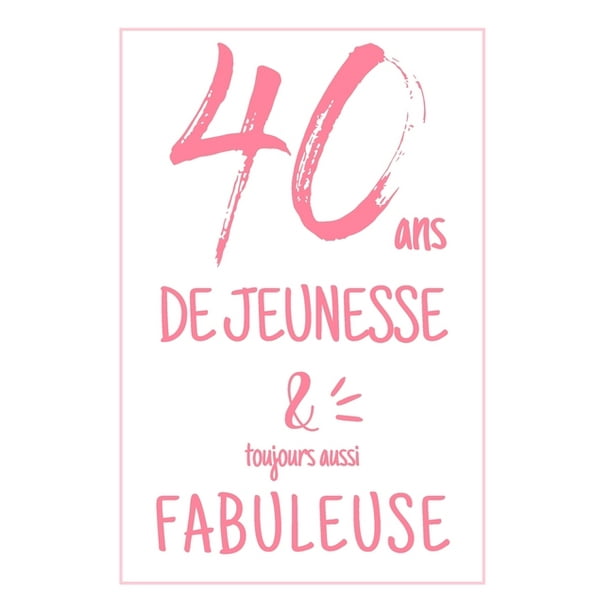 Anniversaire 40 Ans: Carnet De Notes Original Pour Elle, Une Id?e