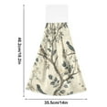 thumbnail image 5 of Yayeee Kitchen Hanging Hand Towels Set of 2 with Loop Bathroom Absorbent Tie Towel, Beige Birds, 5 of 6