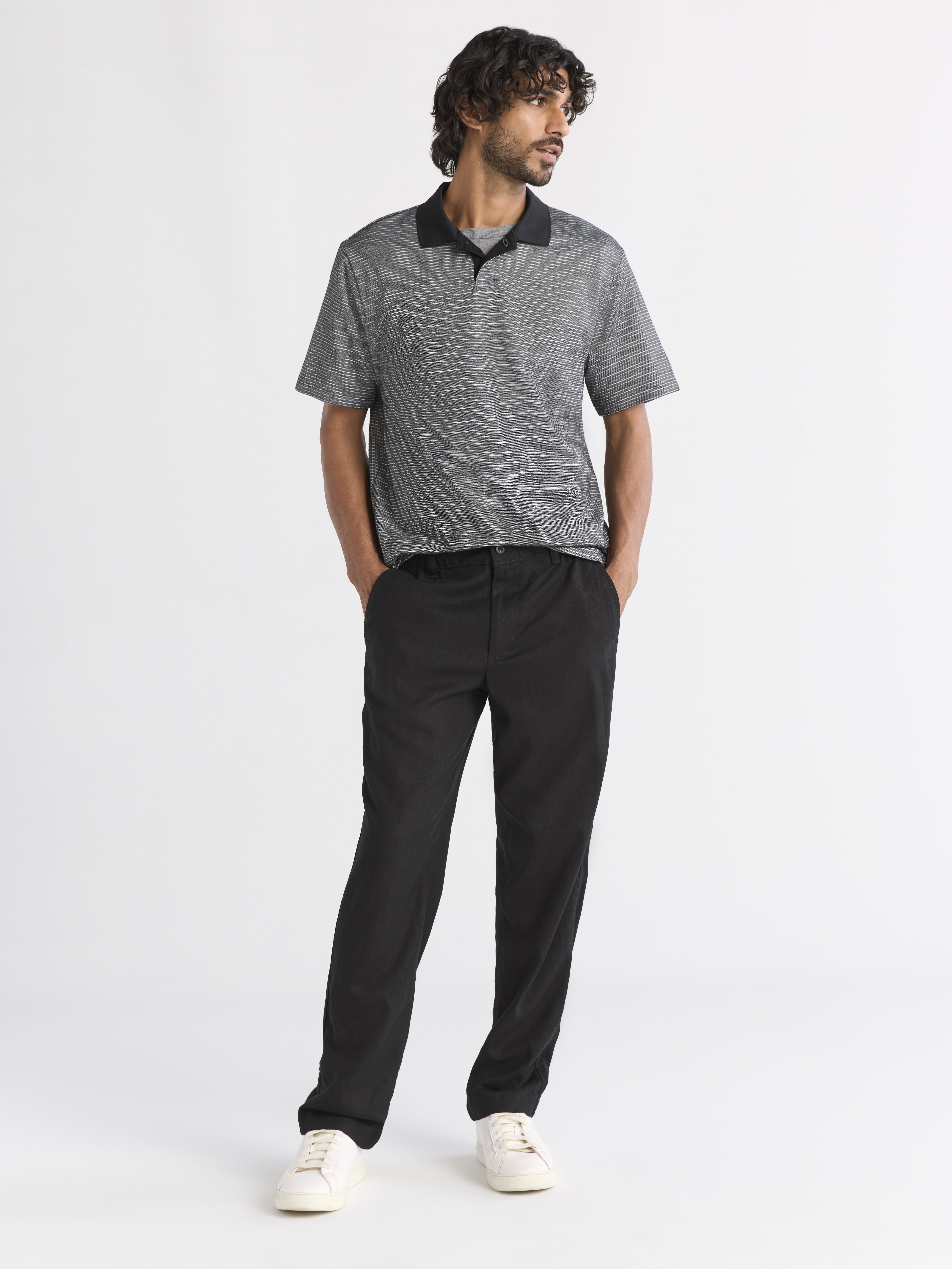 Free Assembly Men's Linen Blend Pants, 31" Inseam, Sizes XS-3XL